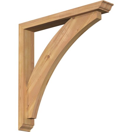 Ekena Millwork Thorton Traditional Smooth Bracket w/ Offset Brace, Western Red Cedar, 3 1/2"W x 24"D x 24"H BKT0402X24X24THR01SWR